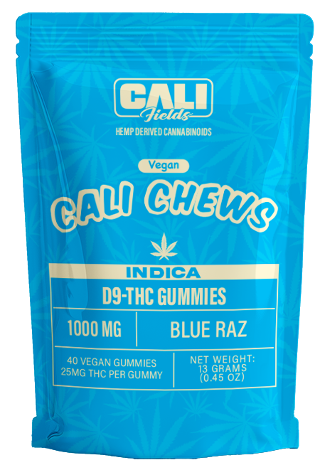 Cali Chews by Cali Fields D9 THC Gummies 1000mg(40 Gummies)