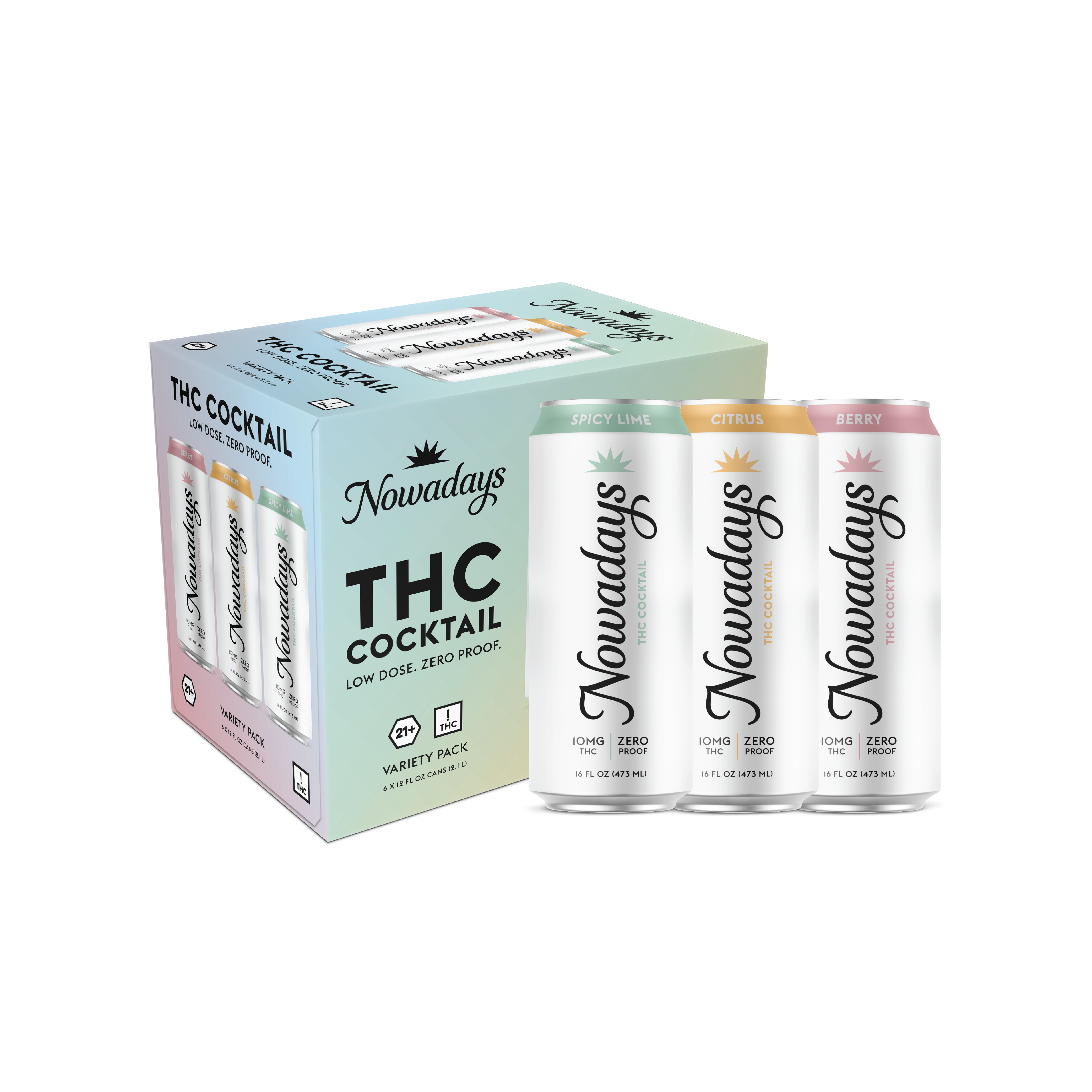 Nowadays 10mg Cannabis Infused Canned Cocktails(6 Pack)