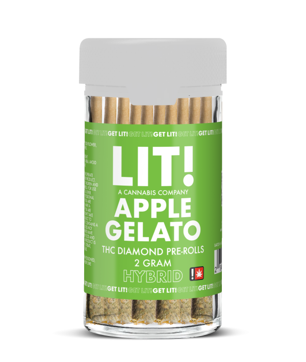 LIT! – PRE-ROLLED JOINTS – 10CT JAR – 2G – THCA DIAMONDS