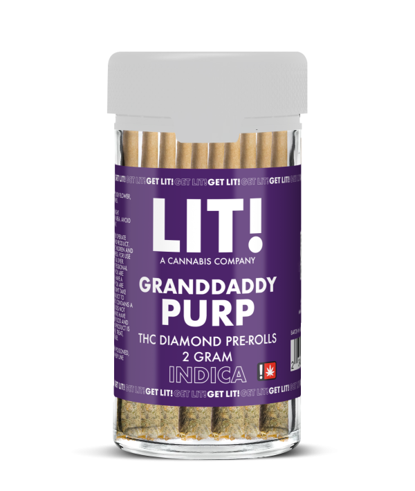 LIT! – PRE-ROLLED JOINTS – 10CT JAR – 2G – THCA DIAMONDS