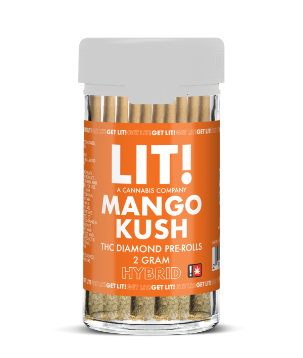 LIT! – PRE-ROLLED JOINTS – 10CT JAR – 2G – THCA DIAMONDS