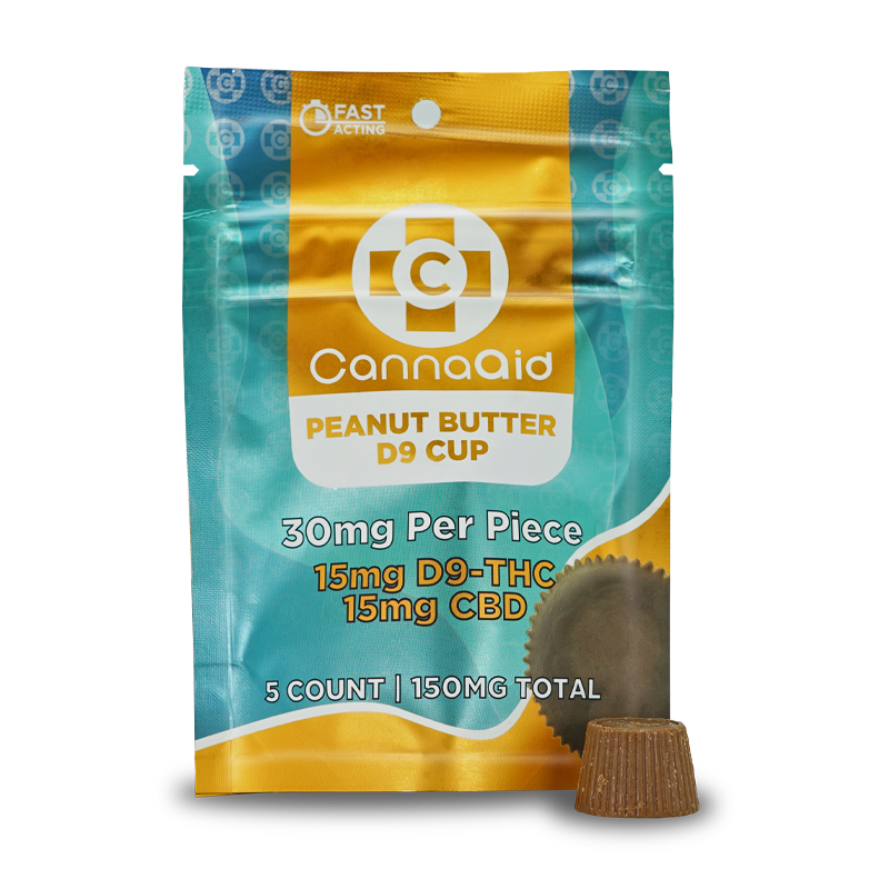 30mg THC Peanut Butter D9 Cup- 5ct for sale | Formulated Wellness